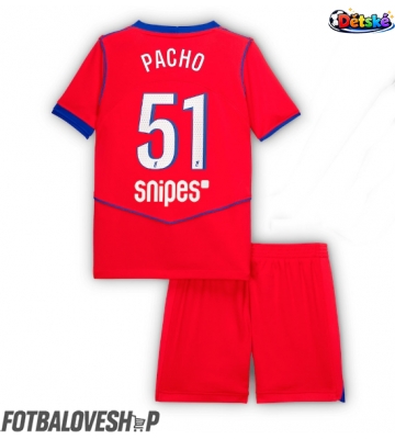 Paris Saint-Germain Willian Pacho #51 Dětské Alternativní Dres 2025-26 Krátký Rukáv (+ trenýrky)